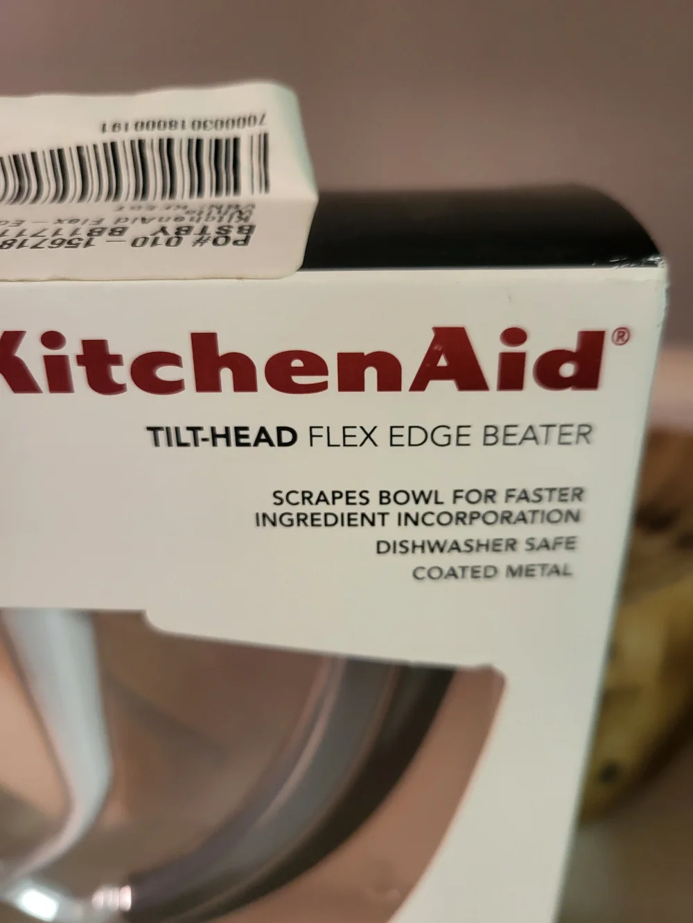 KitchenAid White and Gray Flex Edge Beater - Tilt-Head Mixer Accessory